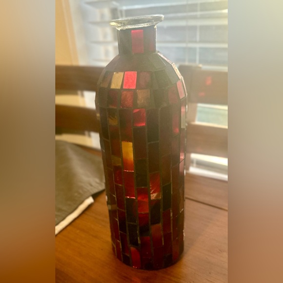 Stained Glass Jewel Toned Mosaic Vase - Picture 7 of 7
